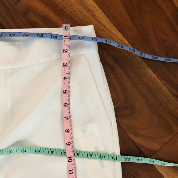 Alice + Olivia off white wide leg pants stretch high rise full length pockets - Picture 12 of 13